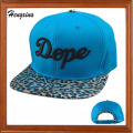 Imprimer Peak Back Bordure 3D Embroidery Snapback Chapeaux